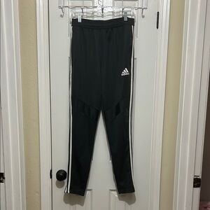 Adidas Dark Grey Training Sweatpants with Tapered Fit